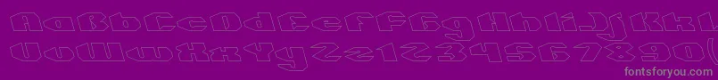 Fonte QUANTUM Hollow – fontes cinzas em um fundo violeta
