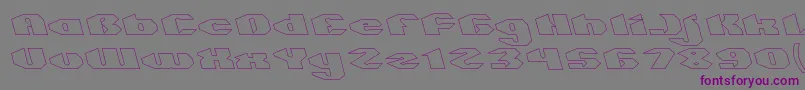 QUANTUM Hollow Font – Purple Fonts on Gray Background