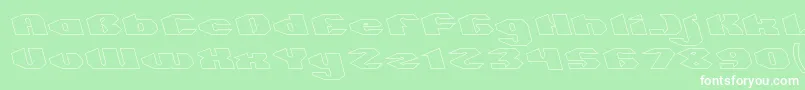 QUANTUM Hollow Font – White Fonts on Green Background