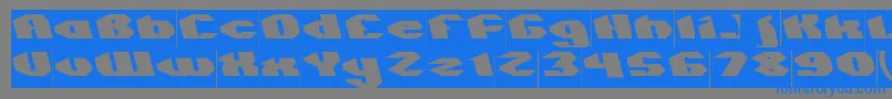 フォントQUANTUM Inverse – 灰色の背景に青い文字