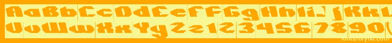 QUANTUM Inverse Font – Yellow Fonts on Orange Background