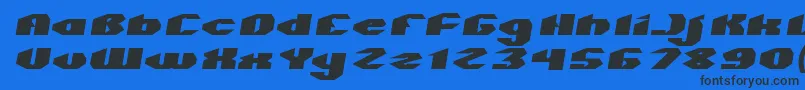 fuente QUANTUM Normal Italic – Fuentes Negras Sobre Fondo Azul