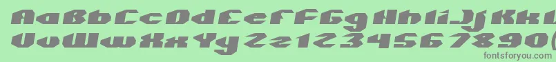 QUANTUM Normal Italic Font – Gray Fonts on Green Background