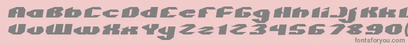 Czcionka QUANTUM Normal Italic – szare czcionki na różowym tle