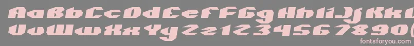 QUANTUM Normal Italic-Schriftart – Rosa Schriften auf grauem Hintergrund