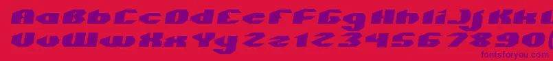 QUANTUM Normal Italic Font – Purple Fonts on Red Background