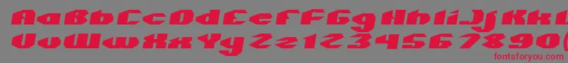 QUANTUM Normal Italic-Schriftart – Rote Schriften auf grauem Hintergrund