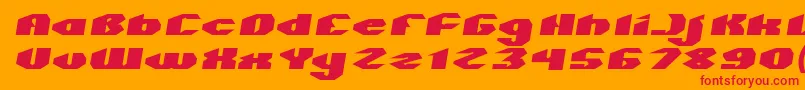 QUANTUM Normal Italic Font – Red Fonts on Orange Background