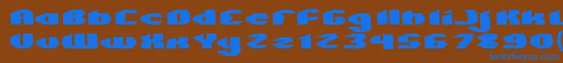 QUANTUM Normal Font – Blue Fonts on Brown Background