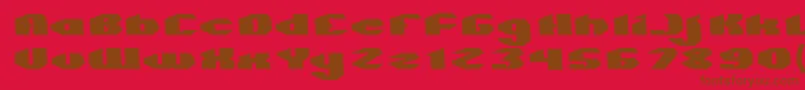 QUANTUM Normal Font – Brown Fonts on Red Background