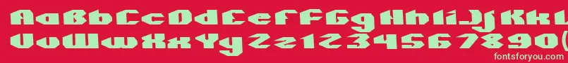 QUANTUM Normal Font – Green Fonts on Red Background
