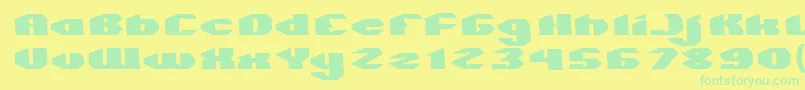 QUANTUM Normal Font – Green Fonts on Yellow Background