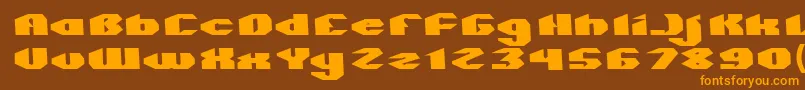 QUANTUM Normal Font – Orange Fonts on Brown Background