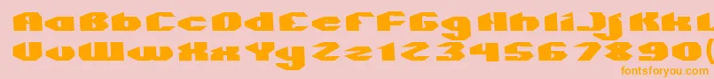 QUANTUM Normal Font – Orange Fonts on Pink Background
