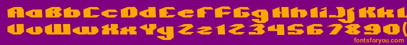 QUANTUM Normal Font – Orange Fonts on Purple Background