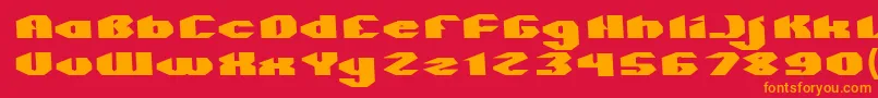 QUANTUM Normal Font – Orange Fonts on Red Background