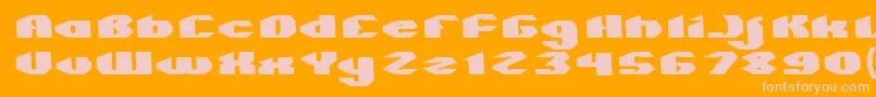 QUANTUM Normal Font – Pink Fonts on Orange Background