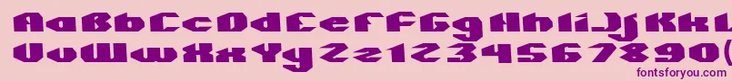 QUANTUM Normal Font – Purple Fonts on Pink Background