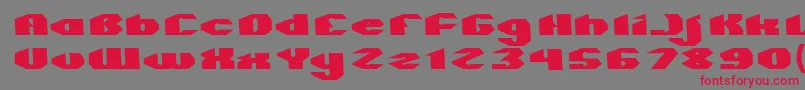 QUANTUM Normal Font – Red Fonts on Gray Background
