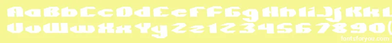 QUANTUM Normal Font – White Fonts on Yellow Background