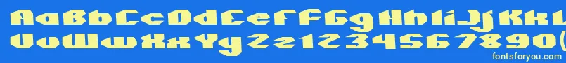 QUANTUM Normal Font – Yellow Fonts on Blue Background