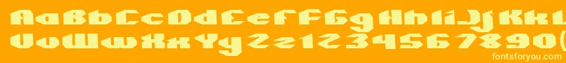 QUANTUM Normal Font – Yellow Fonts on Orange Background