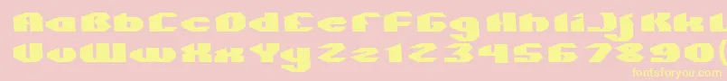 QUANTUM Normal Font – Yellow Fonts on Pink Background