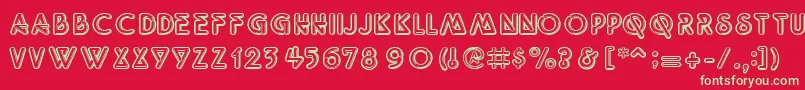 Quantum Font – Green Fonts on Red Background