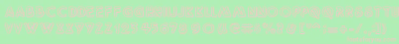 Quantum-fontti – vaaleanpunaiset fontit vihreällä taustalla