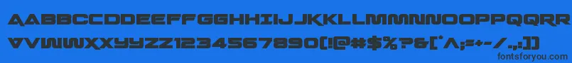 quarkstormbold Font – Black Fonts on Blue Background
