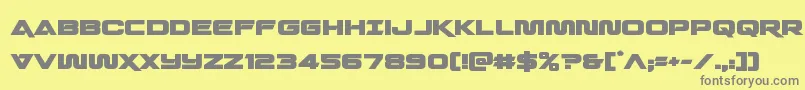 quarkstormbold Font – Gray Fonts on Yellow Background