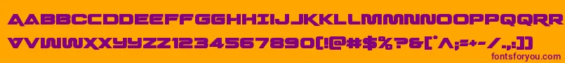 quarkstormbold Font – Purple Fonts on Orange Background