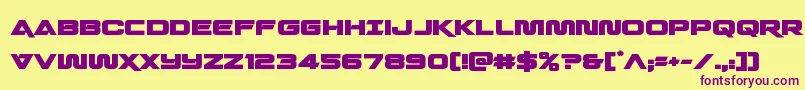 quarkstormbold Font – Purple Fonts on Yellow Background