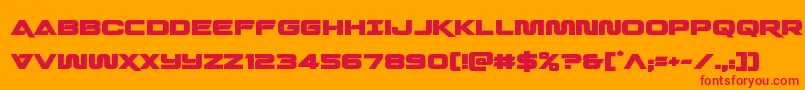 quarkstormbold Font – Red Fonts on Orange Background