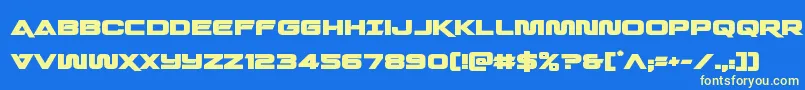 quarkstormbold Font – Yellow Fonts on Blue Background