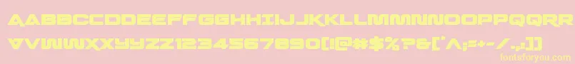 quarkstormbold-Schriftart – Gelbe Schriften auf rosa Hintergrund