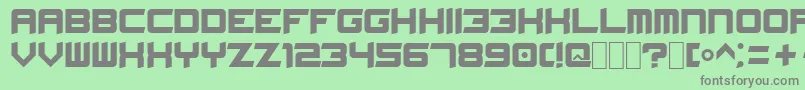 フォントSk – 緑の背景に灰色の文字