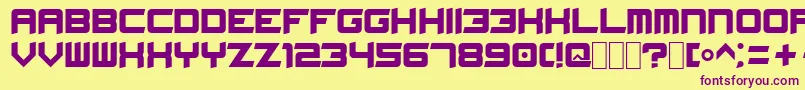 Sk Font – Purple Fonts on Yellow Background