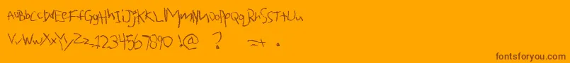 Police QUAROTF  – polices brunes sur fond orange