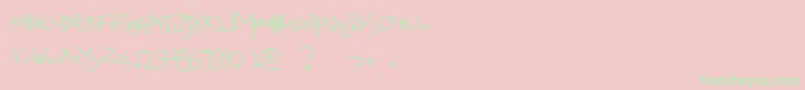 QUAROTF -Schriftart – Grüne Schriften auf rosa Hintergrund