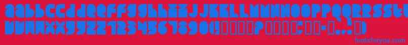 QUARS    Font – Blue Fonts on Red Background