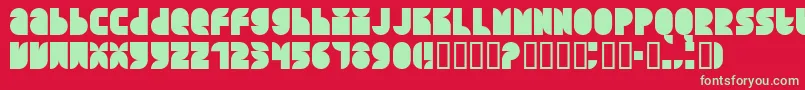 QUARS    Font – Green Fonts on Red Background