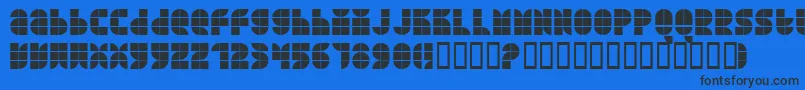QUART   -fontti – mustat fontit sinisellä taustalla