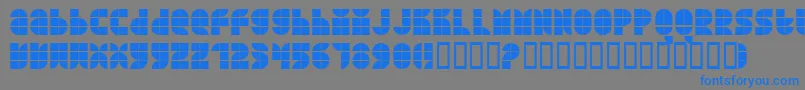 フォントQUART    – 灰色の背景に青い文字