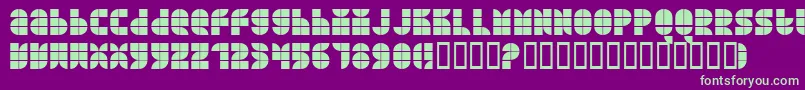 QUART    Font – Green Fonts on Purple Background