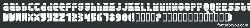 Шрифт QUART    – белые шрифты на чёрном фоне