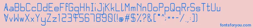 Quarter bold-Schriftart – Blaue Schriften auf rosa Hintergrund