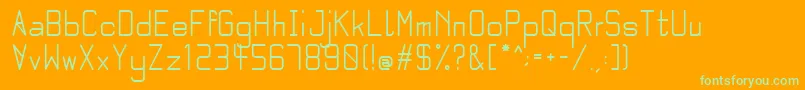fuente Quarter bold – Fuentes Verdes Sobre Fondo Naranja