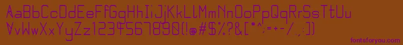 Quarter bold Font – Purple Fonts on Brown Background