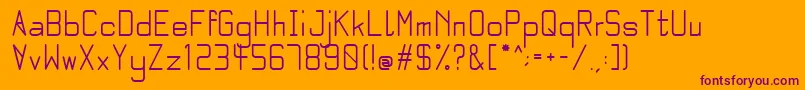 Police Quarter bold – polices violettes sur fond orange